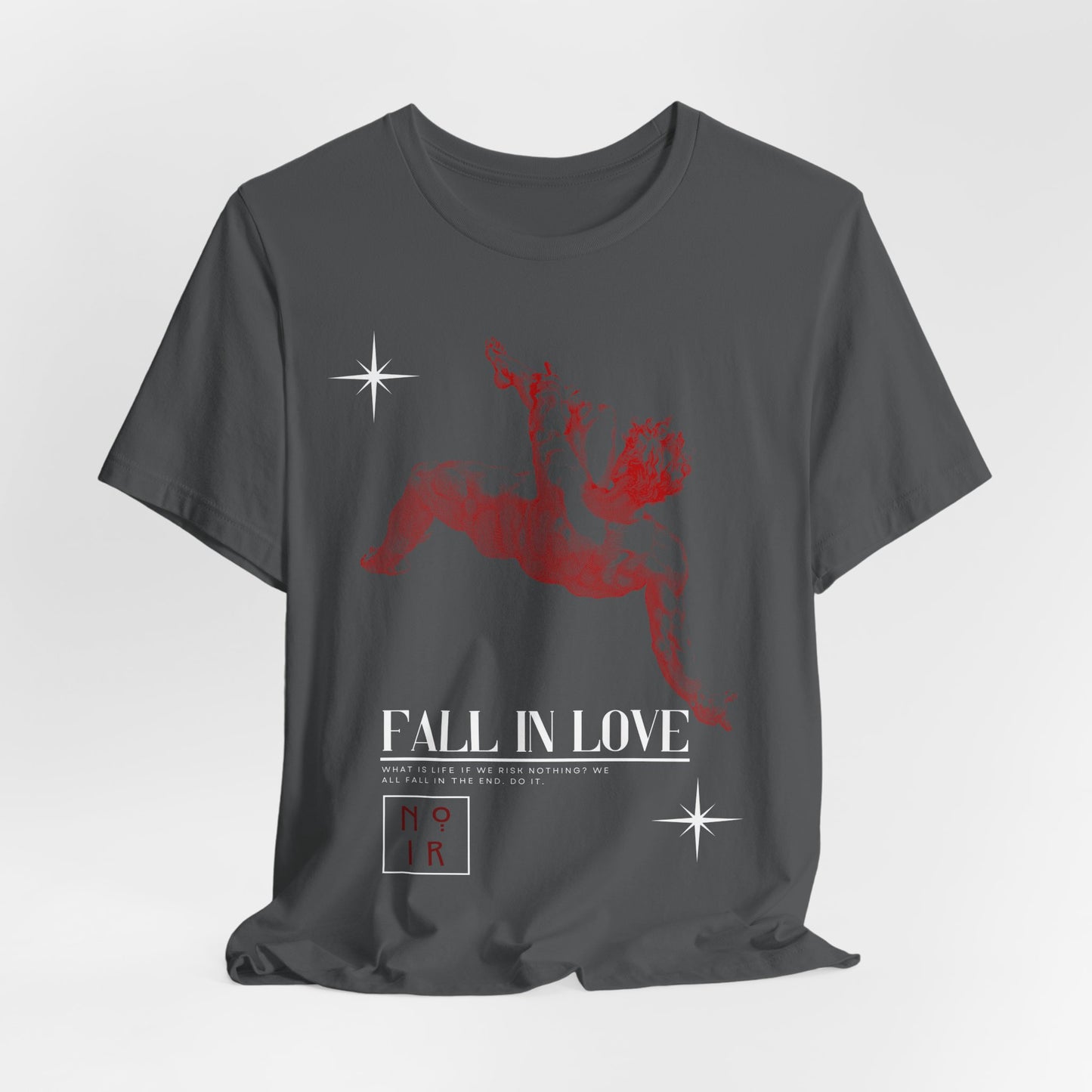 Gothic Skater Tee: Greek Statue, Fall In Love - USA Made