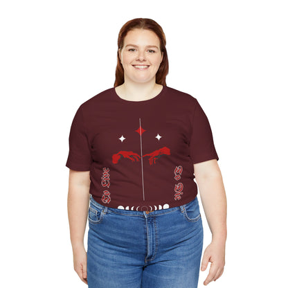 Gothic Moon Phases T-Shirt: Celestial Hands Graphic, USA Made