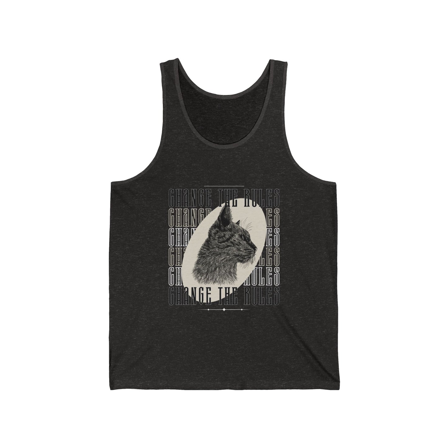 Occult Cat Graphic Tank Top: Goth Streetwear, Mental Health Attire