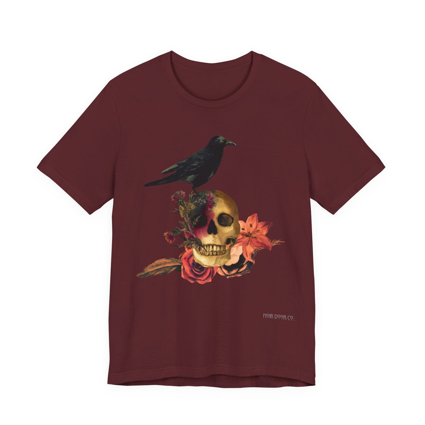 Raven Skull T-Shirt: Gothic Poem Apparel, Dark Illustration