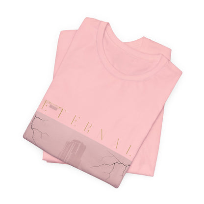 Eternal Skyscraper T-Shirt: Gothic Cityscape, Lightning Bolt Apparel