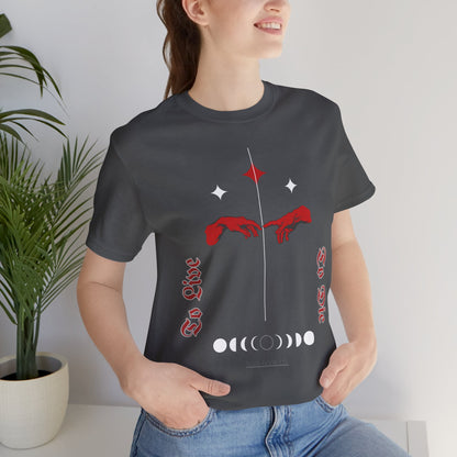 Gothic Moon Phases T-Shirt: Celestial Hands Graphic, USA Made