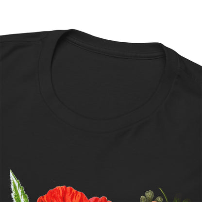 Floral Bloom Graphic Tee: Vibrant Botanical Rose Shirt
