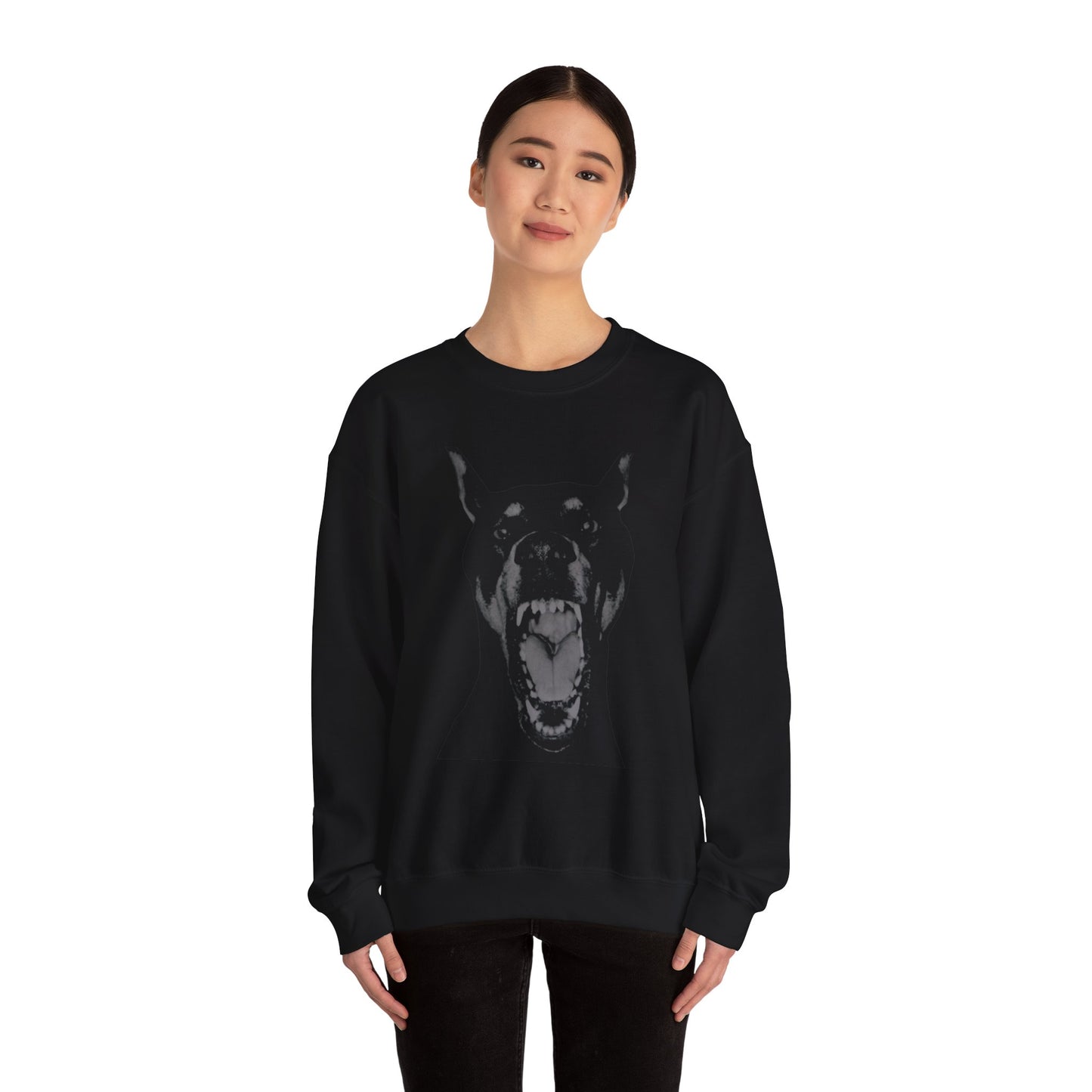 Edgy Doberman Sweatshirt: Alternative Streetwear, Mental Health Design