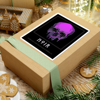Delve Deeper Sticker, Purple Skull, Introspection Stickers for Notebooks, Aesthetic Apparel, Dripping Skull Print, Alternative Streetwear