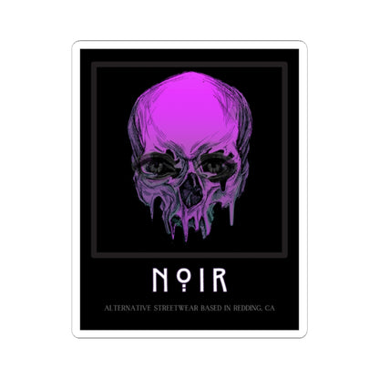 Delve Deeper Sticker, Purple Skull, Introspection Stickers for Notebooks, Aesthetic Apparel, Dripping Skull Print, Alternative Streetwear