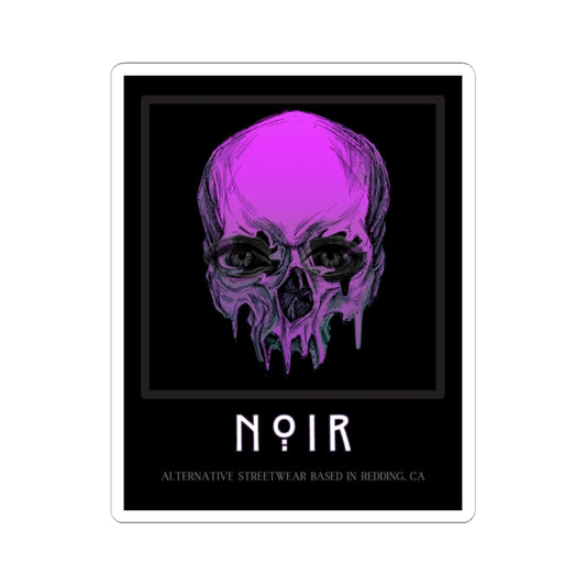 Delve Deeper Sticker, Purple Skull, Introspection Stickers for Notebooks, Aesthetic Apparel, Dripping Skull Print, Alternative Streetwear