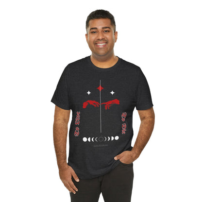 Gothic Moon Phases T-Shirt: Celestial Hands Graphic, USA Made