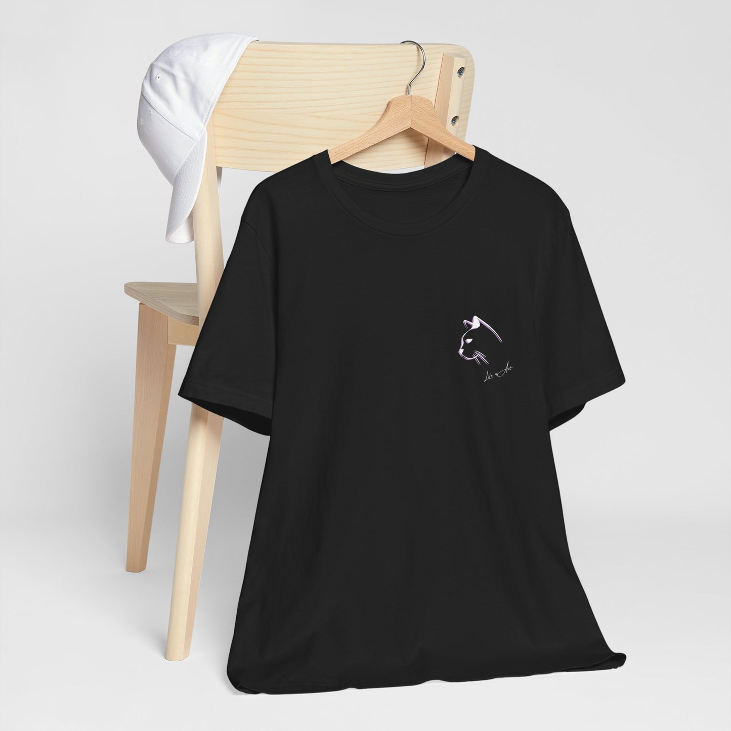 Life Is Art Cat T-Shirt: Happy Accidents Design