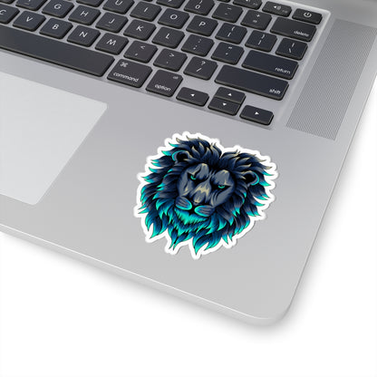 Majestic Lion Vinyl Sticker: Fierce Animal Art, Laptop Decal