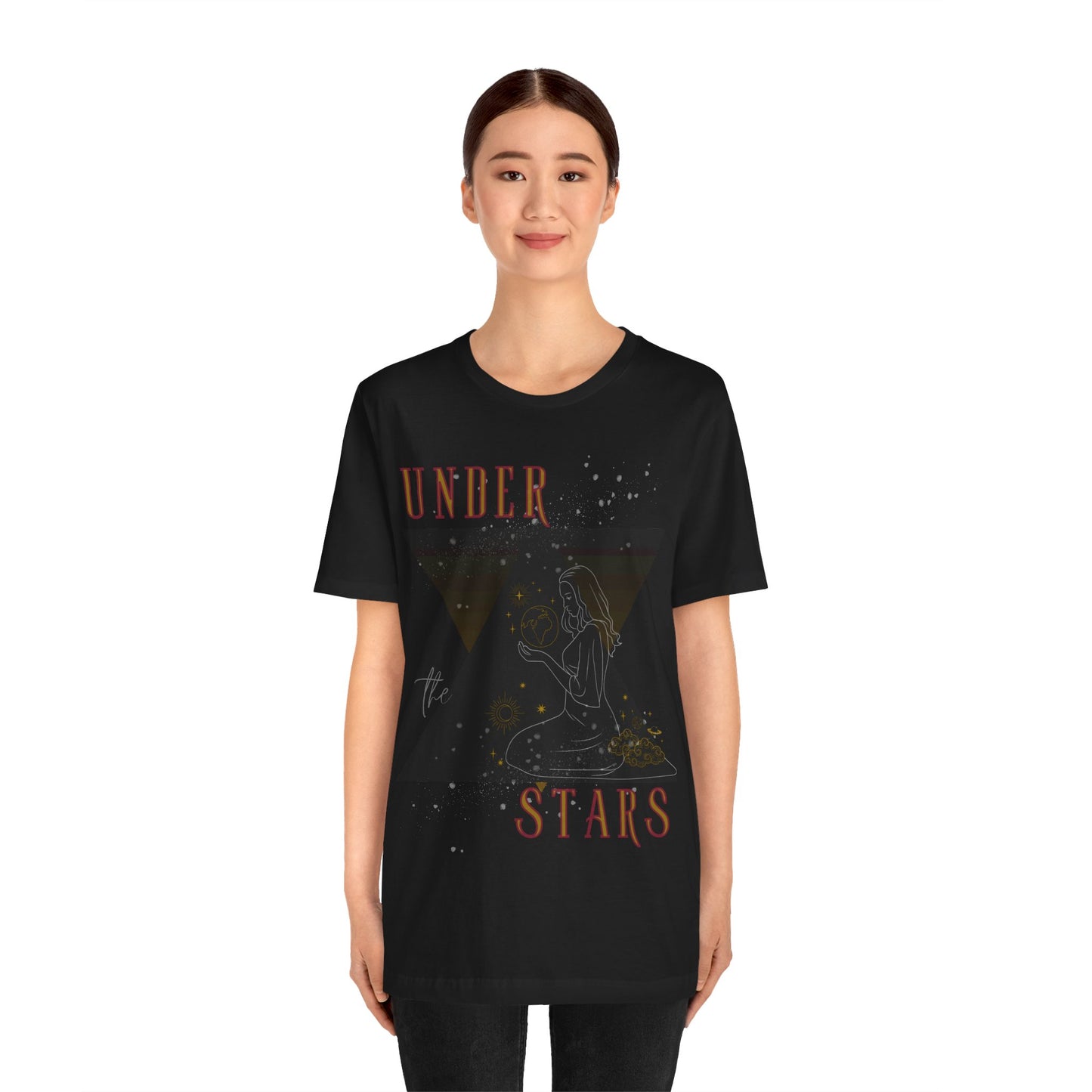 Cosmic Goddess T-Shirt: Celestial Witch, Astrology Lover, Boho Fashion