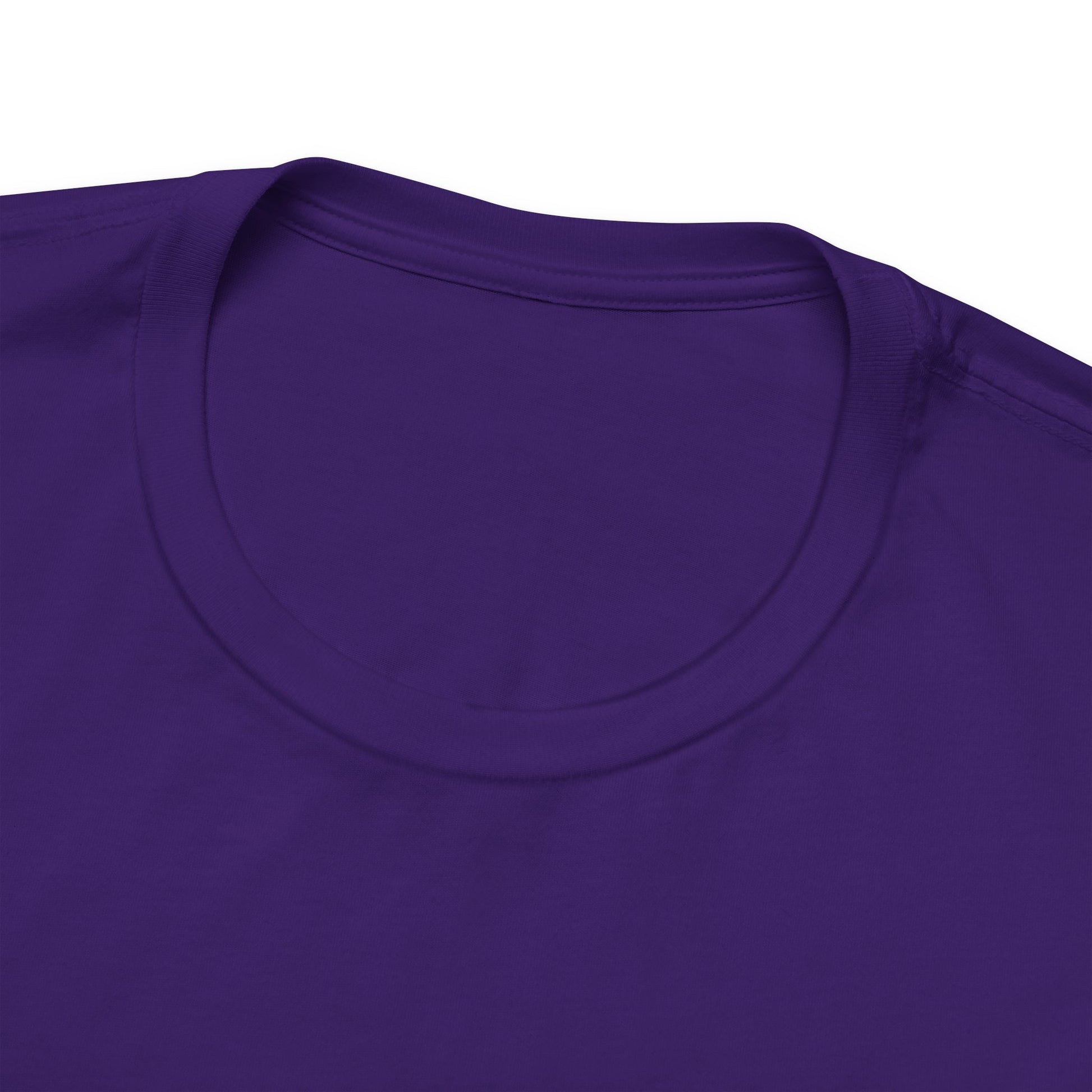 Close-up of a purple shirt with a plain background